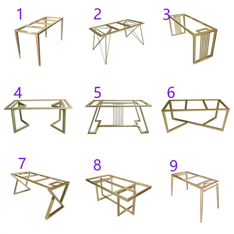 Custom foot bracket rock slab desk small coffee table support desk bar table marble dining table legs set shelves