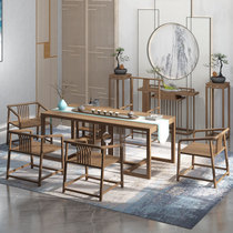 Solid Wood Large Plate Domestic Tea Table Shelf Suit New Chinese Tea Table And Chairs Combined Office Kung Fu Tea Table