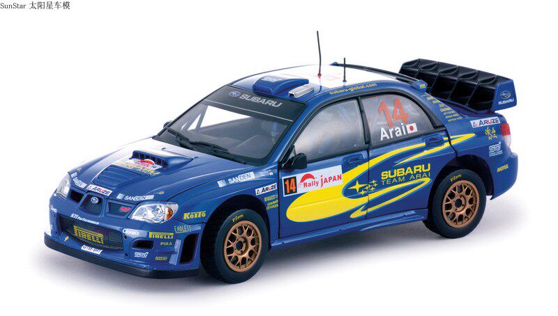 自動車 SUBARU New Age Impreza WRC 1/18 1/18 SUNSTAR WRC Subaru Impreza CAR DIE CAST MODEL RARE | eBay