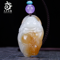 Tiangzi jade carving Xinjiang Hetian Jade sugar white jade smile Buddha pendant female Jade belly Maitreya Buddha jade pendant orphan