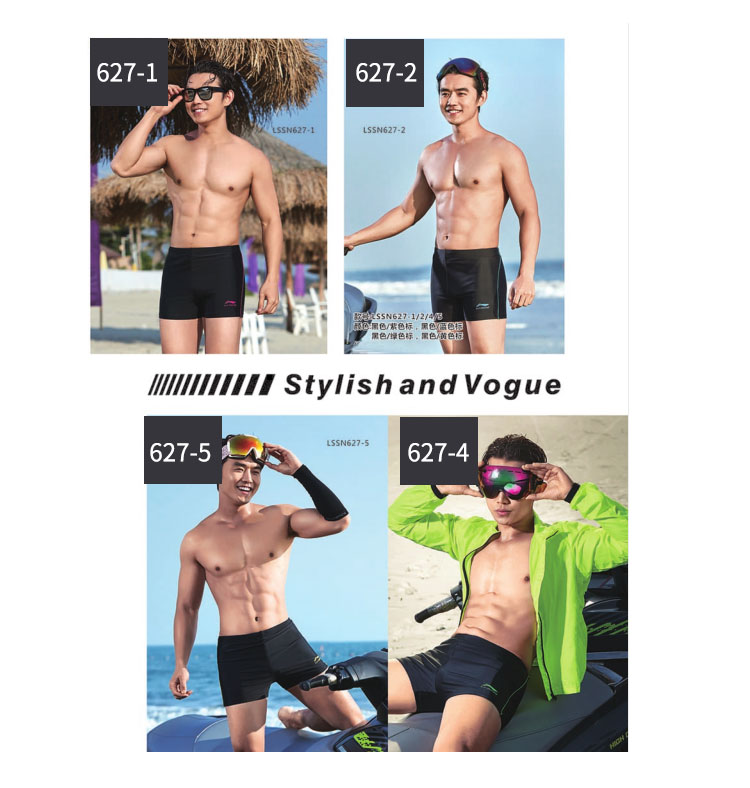 Li Ning quần bơi boxer nam người lớn đồ bơi nhanh khô chuyên nghiệp bãi biển mùa xuân bãi biển kích thước lớn thiết bị mũ bơi quần bơi nam speedo