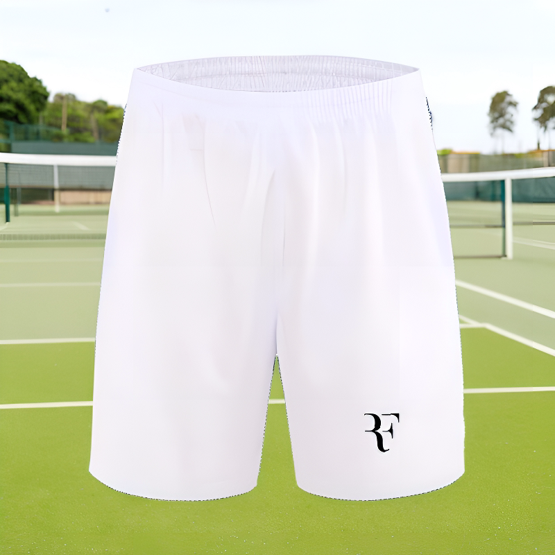 New White Tennis Shorts for Men, Quick-Drying Breathable Tennis Wear, Sweat-Absorbent Running Sports Pants