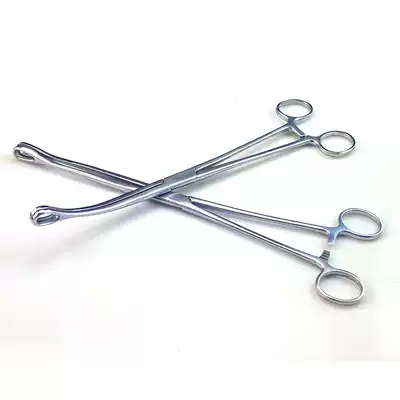Stainless steel sponge pliers oval pliers cupping pliers 25cm straight head elbows are available