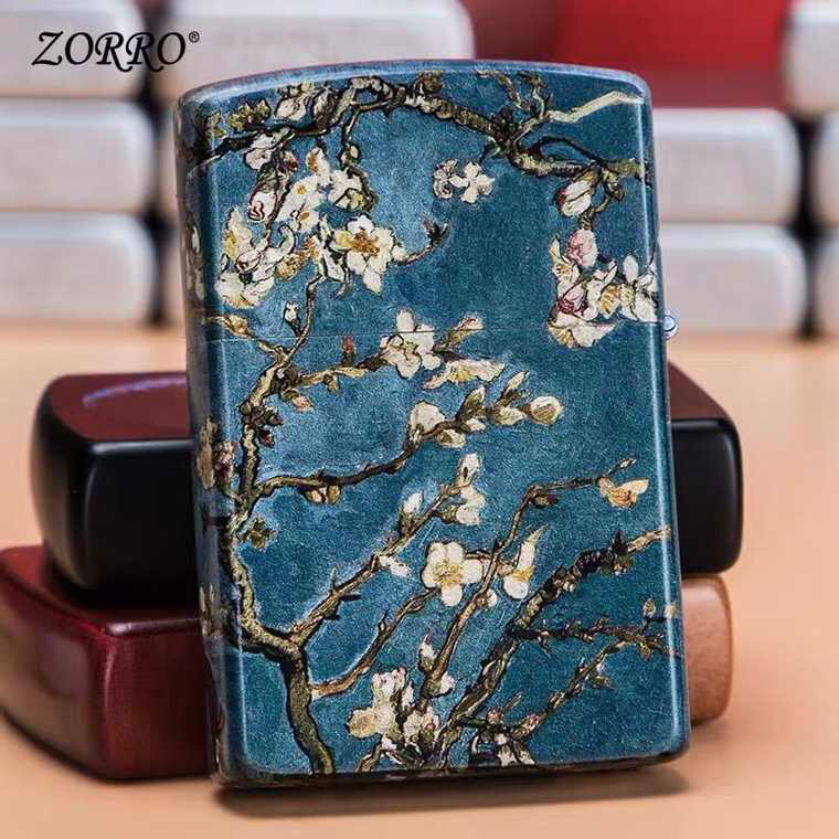 Sullo ZORRO kerosene lighter windproof colour printed Van Gogh Flowers Sunflower Creative Lighter Colourful boyfriend
