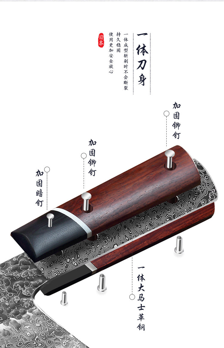 安享好物 安享A级多用刀-三本盛大马士革三德刀  