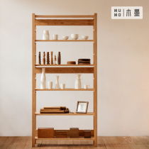 MUMO wood ink living frame solid wood Bogdo treasure Pavilion simple modern red oak living room shelf