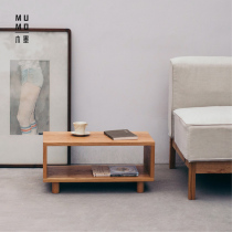 MUMO Wood-ink-style single-layer bedside table newly built Shark-style single-layer bedside table Cherry Wood Wood