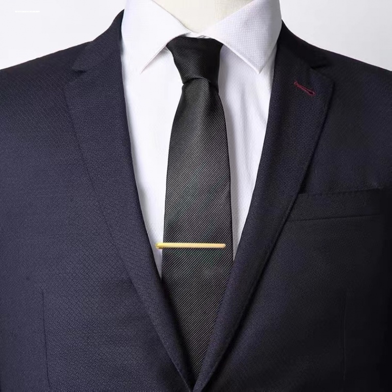Tie Clip Slender New Style Simple Gold-Plated Silver White Steel Fashionable Multi-Color Men's Shirt Suit Formal Gift Box