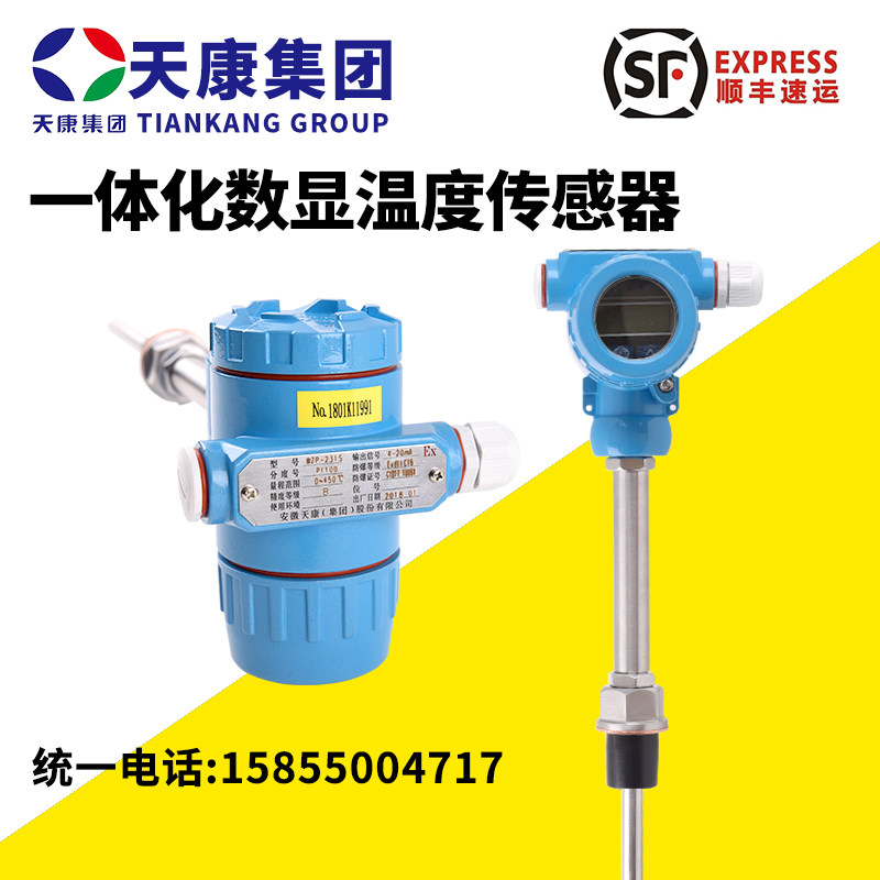 Anhui Tiankang all-in-one temperature sensor WRNJ-230S digital display explosion proof K indexing thermocouple 4-20mA