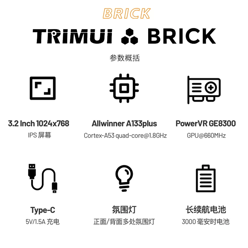ТРИМУЙ БРИКК спот 2026 новая версия ретро игровая консоль Brick портативная PSP handheld NDS портативная игровая консоль GBA вертикальная версия для парня/парня
