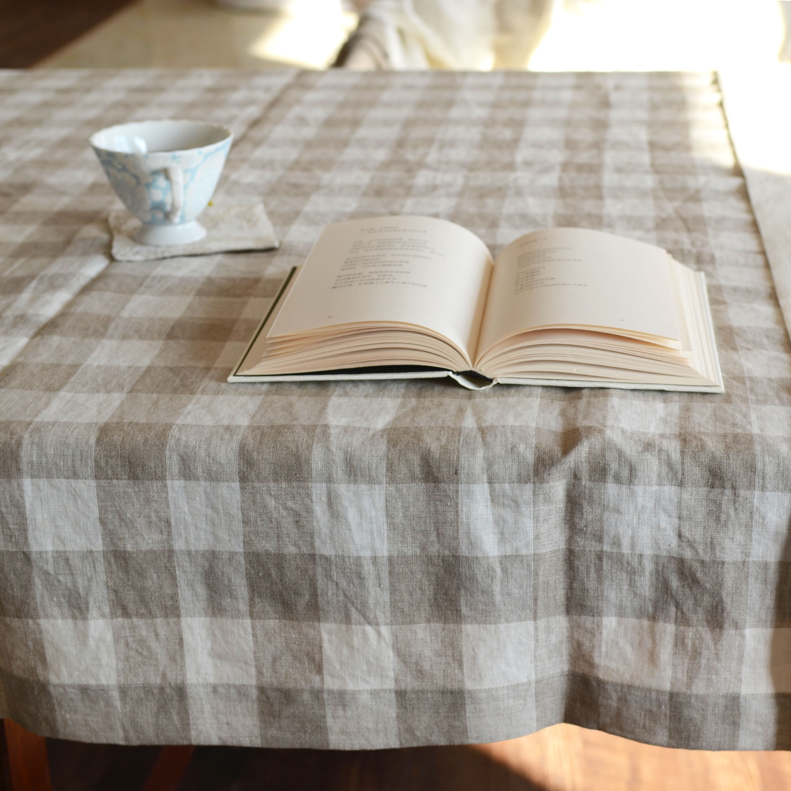 Customize the French Hemp Minimalist modern art Fan Bart Table Bins Linen Xiaoqing New home with tea table cloth