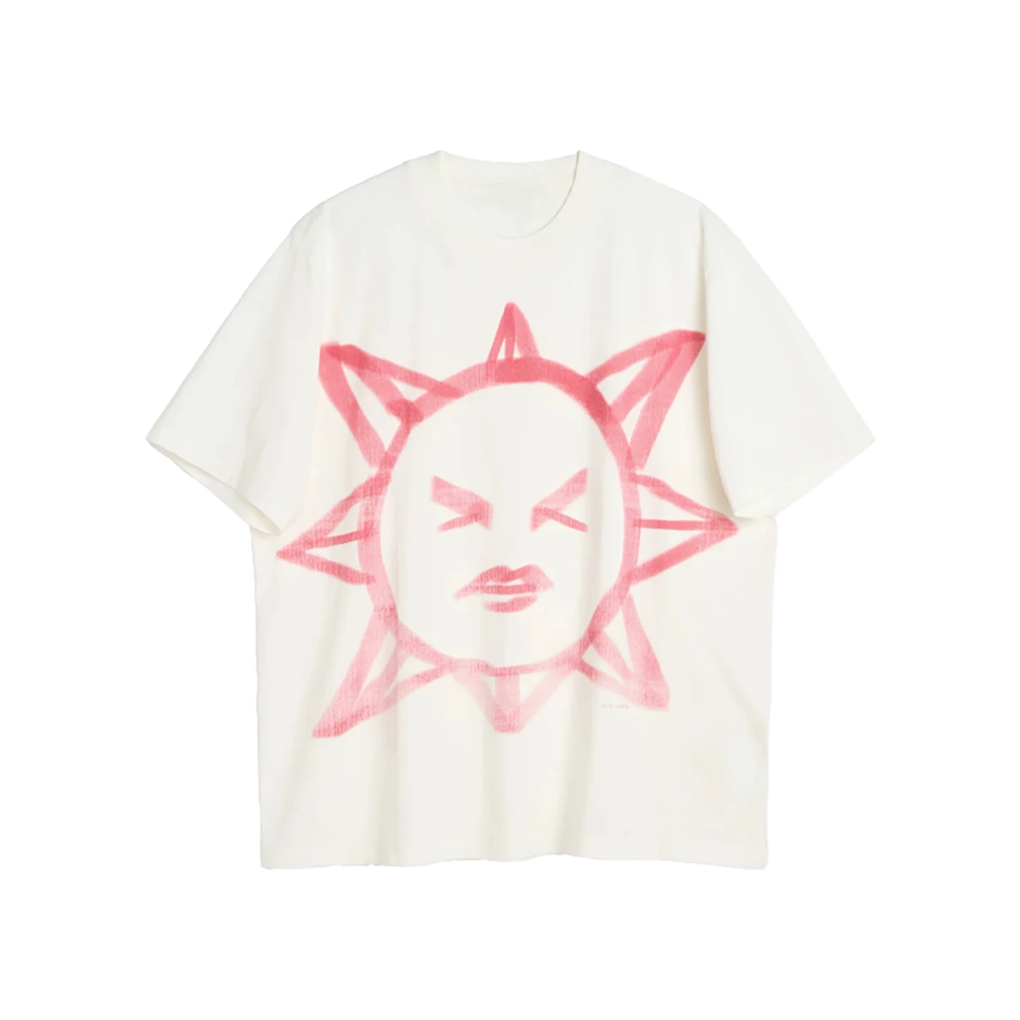 Хлопковая футболка с коротким рукавом, oversize