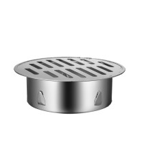 Stainless steel balcony floor drain cover roof filter anti-clogging DN75110pvc160 pipe cap 304201 rain water bucket