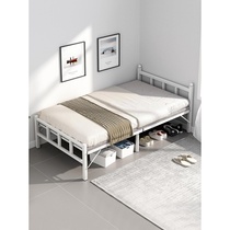 Folding bed household foldable simple bed small bed office lunch break 1 2m single bed rental room adult iron bed