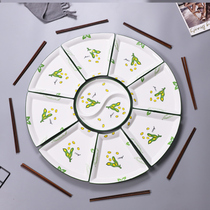 Nordic minimalist family dinner plate reunion dish ceramic net red platter glaze plate tableware combination