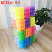 Highlighter pen stand acrylic multifunctional transparent large-capacity storage display stationery store porous pen display rack