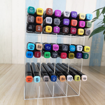 Mark pen holder storage transparent acrylic stationery colored pencil storage box stationery storage grid pen shelf display