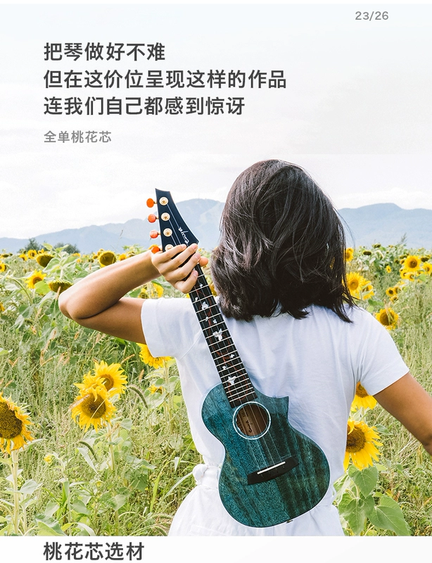 Nhạc cụ Enya M6 gỗ gụ đơn ukulele Đàn guitar nhỏ 23 inch uklele - Nhạc cụ phương Tây