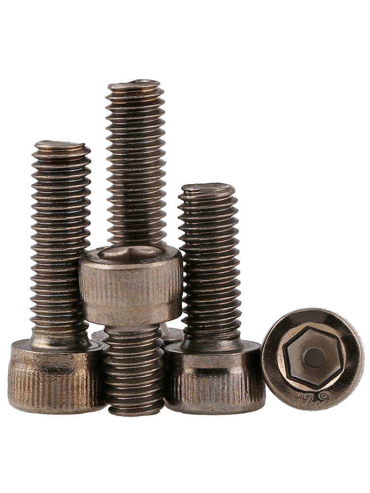 M2M2 5M3M4M5M6M8 Black Nickel Plated Cup Head Hexagonal Screws 12 Grade 9 High Strength Cylinder Head Bolts