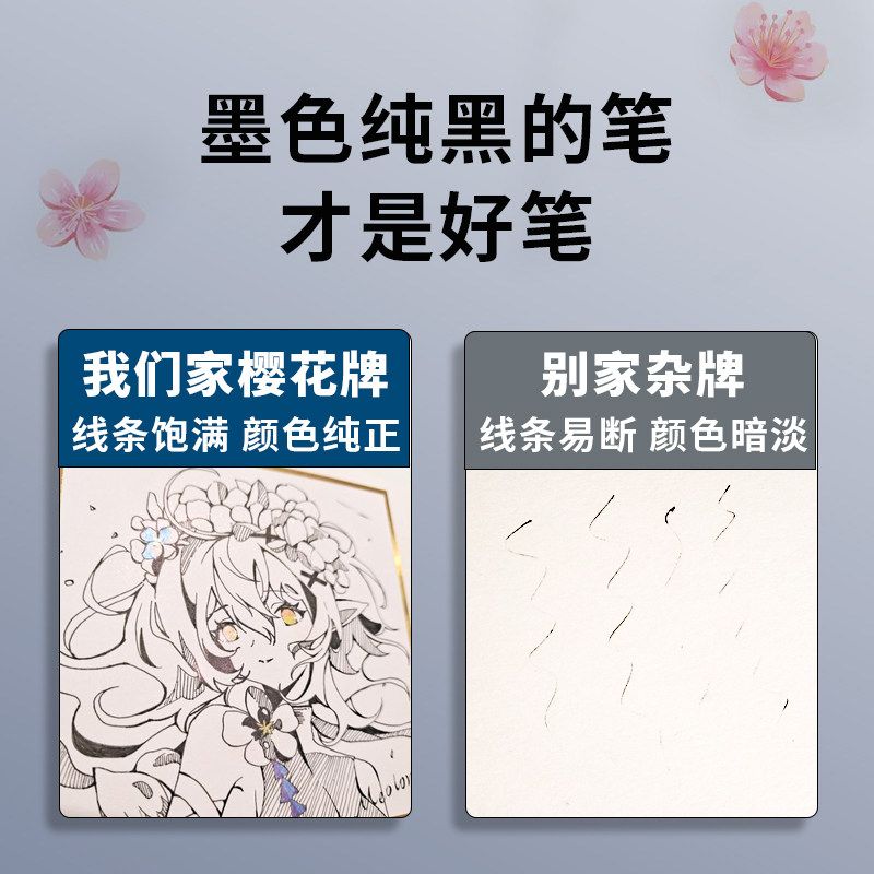 Sakura Sakura Brand Fineliner Pen, Needle Tip Pen, Art Drawing Special Pen, Anime Sketch Pen, Hand-Drawn Pen, Outlining Pen, Waterproof Japanese Drawing Manga Outlining Pen, Elementary School Ink Line Pen, Children's Pen