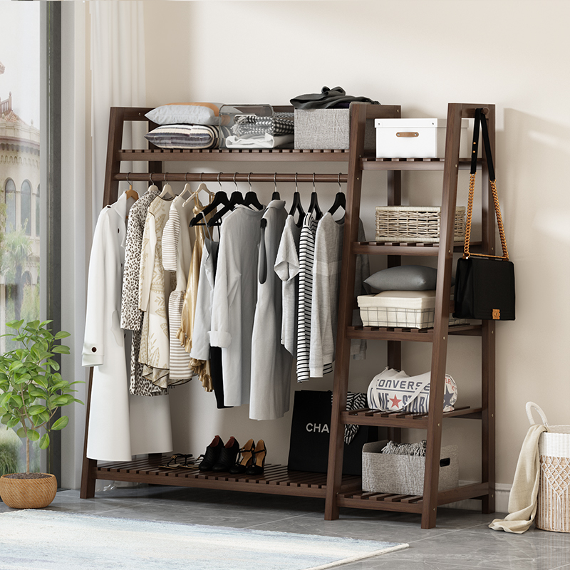 Solid Wood Clothes Rack for Home Use, Clothes Rack for Living Room, Floor-Standing Bedroom Wooden Clothes Drying Rack, Indoor Coat Rack Solid Wood Clothes Rack for Home Use, Clothes Rack for Living Room, Floor-Standing Bedroom Wooden Clothes Drying Rack, Indoor Coat Rack
