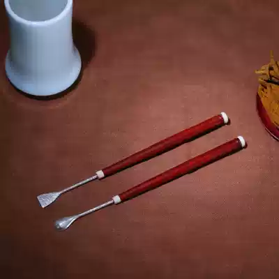 New Fragrant Road Yanyun Ya play tea table accessories tea mat utensils red sandalwood spatula two-piece set