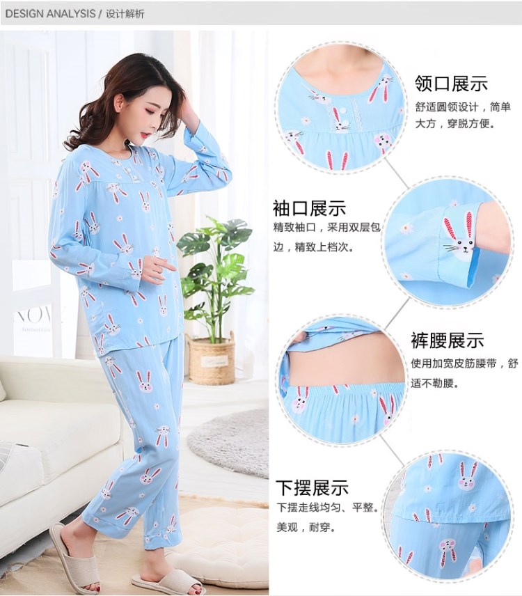 Mới ngọt ngào bên ngoài mặc đồ ngủ cotton bố mẹ cotton trẻ em mùa xuân và mùa thu phù hợp với cotton người lớn phương đông dày mùa hè bộ đồ ngủ ngắn tay