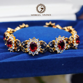 Jbk red brown austrian crystal bracelet
