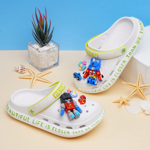 Летние туфли для мальчиков, детские слайдеры, нескользящие тапочки, пляжная пляжная обувь, подходит для подростков, семейный стиль