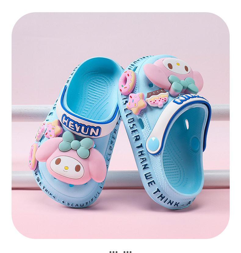 Melody Girls' Clogs Children's Slippers Summer New Model Kids' Summer Non-Slip Girls' Indoor Princess Style — 11