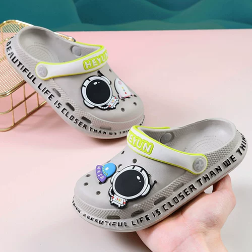 Детские туфли для мальчиков, летние слайдеры, нескользящие пляжные тапочки для выхода на улицу, подходит для подростков