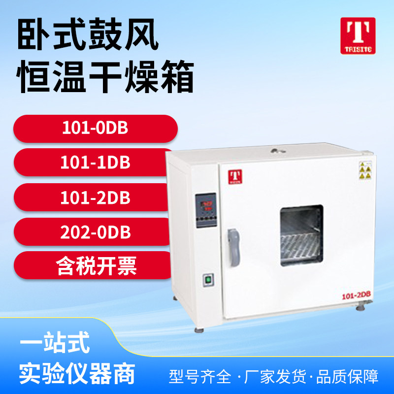 泰斯特卧式鼓风干燥箱电热恒温高温加热烤箱小型烘干机实验室烘箱