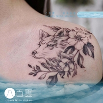 Eight hundred clouds Surrey INS Vixen spirit plant flower clavicle shoulder sexy charm girl tattoo sticker