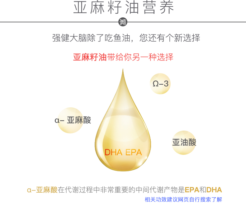 紫袍 一级冷榨亚麻籽油 500ml 图4