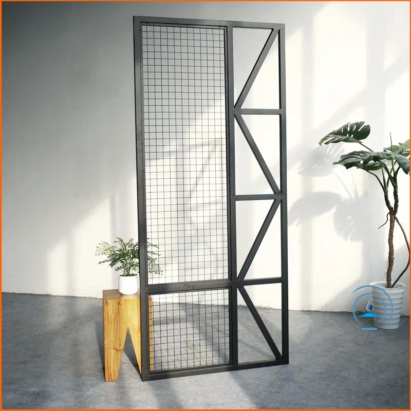 Order to be hung ceiling Ceiling Rhomboid iron Art Network Air door partition Industrial iron frame head Screen bar Wall Table Wall decoration