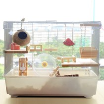 Hamster cage large space clean transparent box cheap interior decoration large single-story house Villa