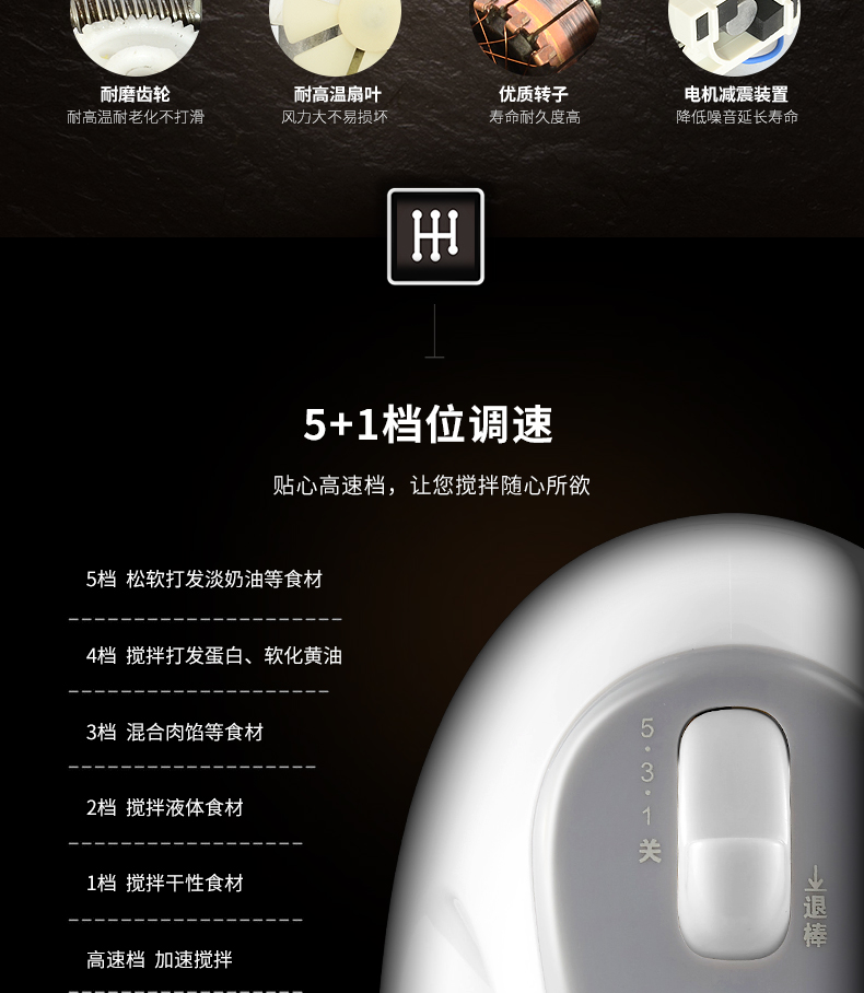 Cassis CH-2001 Máy đánh trứng cầm tay Điện gia dụng Máy trộn công suất cao máy đánh trứng wusheng