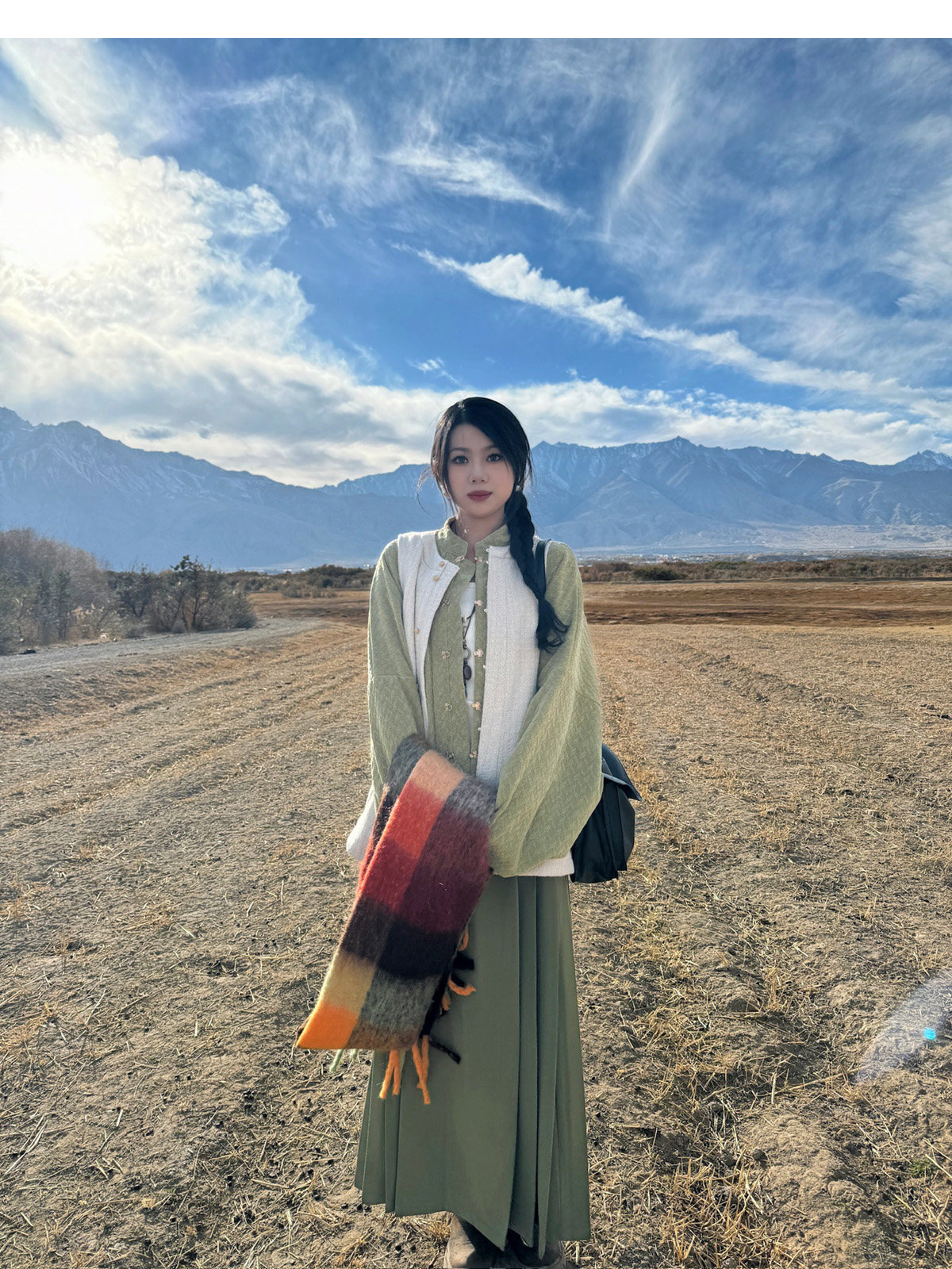 Китайцы одежда наборы 梦唐记海盐薄荷大码汉服高端胖mm改良松紧腰日常马面裙加肥加大