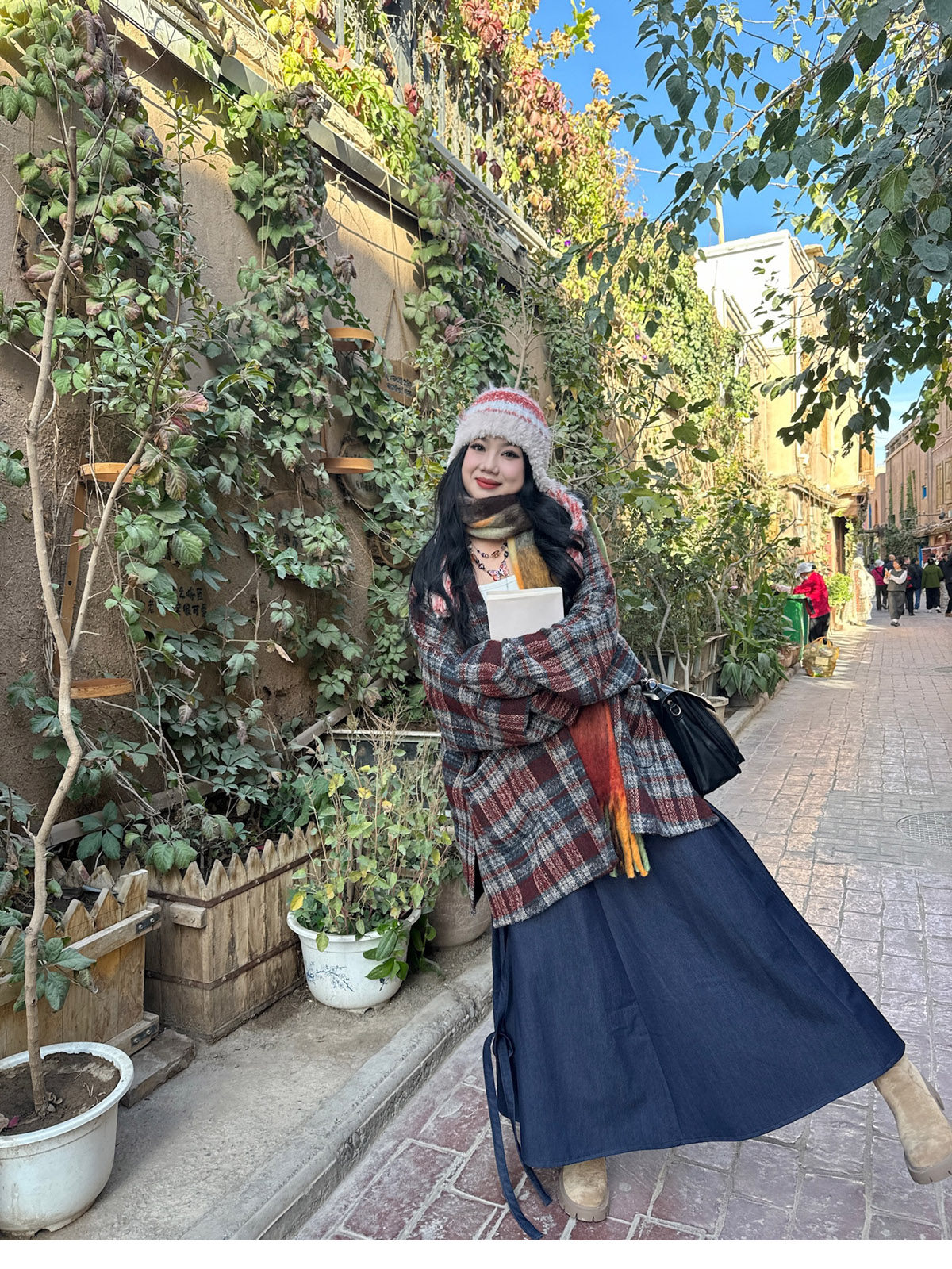 китайский костюм 梦唐记时光线条大码汉服胖mm改良高端加肥加大秋冬飞机袖八破裙