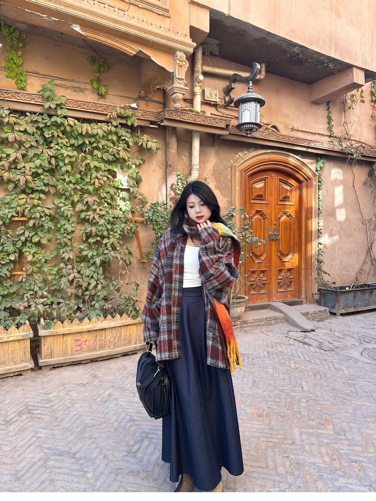 китайский костюм 梦唐记时光线条大码汉服胖mm改良高端加肥加大秋冬飞机袖八破裙