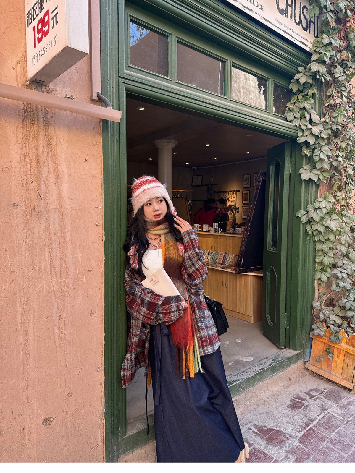 китайский костюм 梦唐记时光线条大码汉服胖mm改良高端加肥加大秋冬飞机袖八破裙