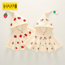 Baby cloak Autumn baby cloak 6-12 months Baby autumn out windbreaker Korean version of the princess shawl