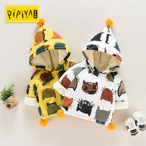 Baby coat 1-3 years old childrens winter clothes Baby boy clothes Fashion tops spring and autumn girls  clothes thickened and velvet