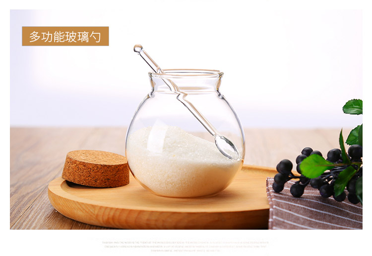 Làm bằng tay khuấy thìa thìa thủy tinh chịu nhiệt thẳng muỗng lớn muỗng đường gia vị jar muỗng cà phê muỗng trà muỗng - Cà phê phin cà phê inox