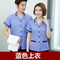 Синяя футболка, короткий рукав