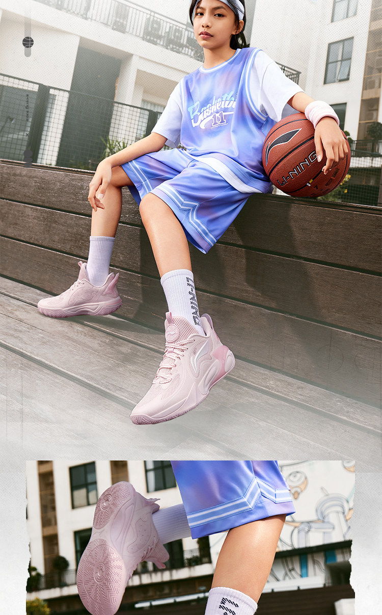 李宁儿童风影2.0 V4专业篮球训练鞋女童鞋2026新款男青少年运动鞋 — 9