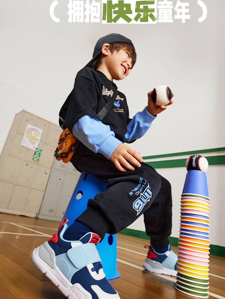 李宁小童一脚蹬闪穿鞋2026新款秋季宝宝幼儿园透气跑鞋软底运动鞋 — 11
