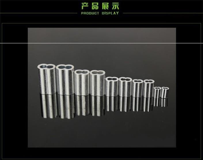 Vòng nhôm lỗ khóa 8 hình nhôm tay áo phụ kiện hai lỗ đầu nhôm chuck phần cứng dây cáp 10 mm dây thép buộc chặt chuck - Chốt