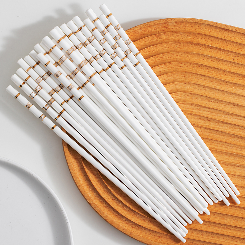 Motorcycle chopsticks hotel anti - slip anti - mildew and high temperature bone ceramic chopsticks set 5 double 10 pair single clothing