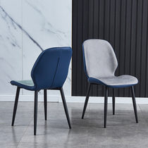 Nordic light luxury dining chair modern minimalist restaurant dining table and chair home casual chair leather makeup chair coffee hall chair